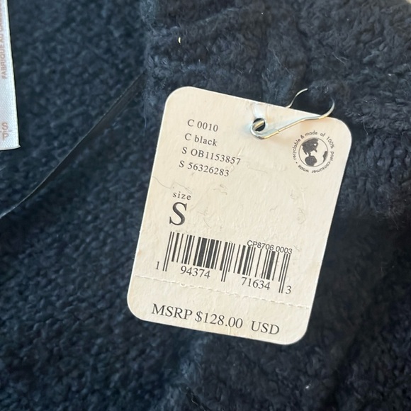 NWT. Free People Brookside Tunic Sweater in Black. Size Small - Picture 7 of 12